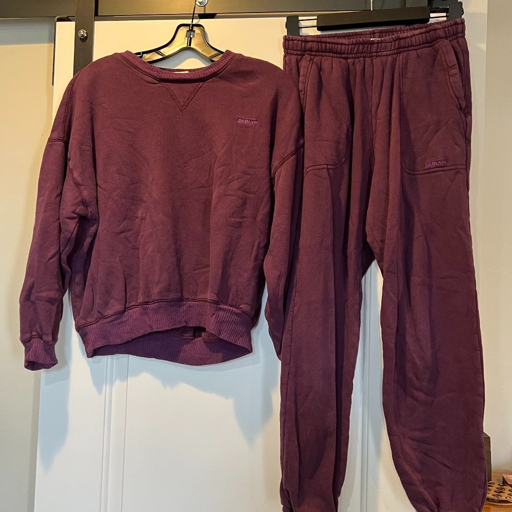 SABLYN Women's Frankie Sweatshirt & Sweatpants matching set - Bordeaux